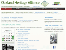 Tablet Screenshot of oaklandheritage.org